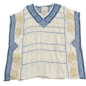 Johnny Was 3J Workshop Embroidered Kaftan Tunic Dress Shirt Women’s XS runs‎ big